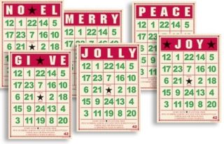 Jenni Bowlin Mini Bingo Cards Christmas