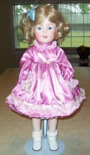 Collector Shirley Temple Porcelain Doll Signed by Ruth Freeman 1987 