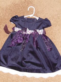 Bonnie Baby Violet butterfly lace trimmed dress 18M for Baby or Reborn 