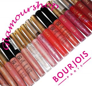 Bourjois Paris Effet 3D Effect Shine Lipgloss Lip Gloss Many Colours 