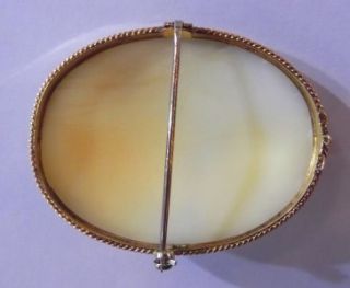 vintage hallmarked 9ct gold cameo brooch