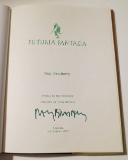Ray Bradbury Futuria Fantasia Signed 1st Ptg Bradburys 1st Works 
