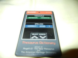  Sharp IQ 7200 Thesaurus Dictionary Card