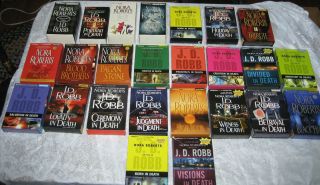    Lot of 24 Audiobooks of Nora Roberts J D Robb CD Books Books On Tape