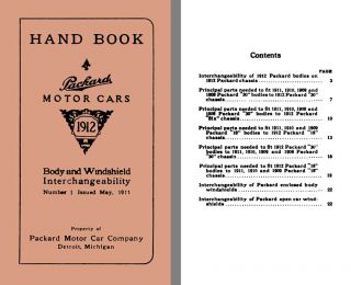 Packard 1912   Hand Book Packard Motor Cars 1912   Body & Windshield 