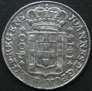 country portugal face value 400 reis year 1814 silver 916 6 weight 14 