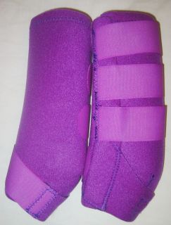 Purple Barrel Racing Sport Medicine Boots Neoprine Horse Leg Wraps 