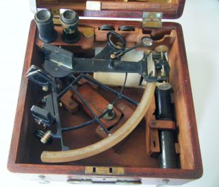 Brandis & Sons Navy Sextant 1910s WWI US NAVY 1421 With Case and all 