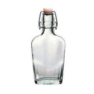 Bormioli Rocco Wire Bail 17 Ounce Glass Pocket Flask