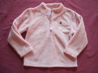 Baby Gap Brannan Bear Pink Fur Zippered Zip Uptop 4 4T