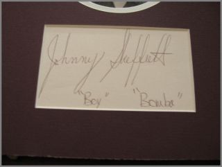 Johnny Weismuller Autograph Tarzan Sheffield OSullivan Autograph 