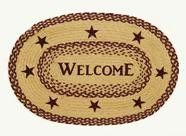   Throw with Matching Braided Jute Rug 20x30 with Welcome
