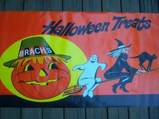 Brachs Brachs Halloween 1977 Display Candy Advertising Vintage Banner 