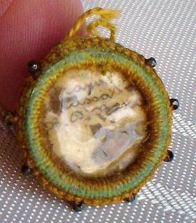 Beautiful Antique Saint Joannes Bosco Crochet Beads Relic