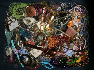 large lot of junk drawer jewelry over 9 pounds