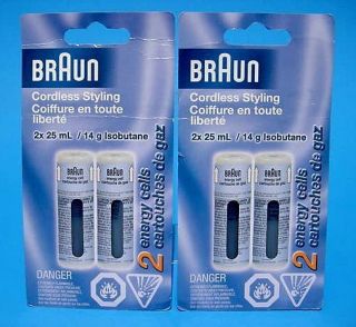 Braun CT2 Cordless Styling Energy Cell Refill 2 2 paks 4 cells SEALED