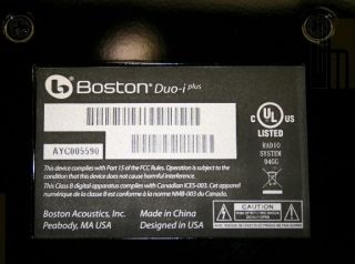 Boston Acoustics (HDUOIPB) Duo I Plus iPhone/iPod Dock AM/FM Stereo 