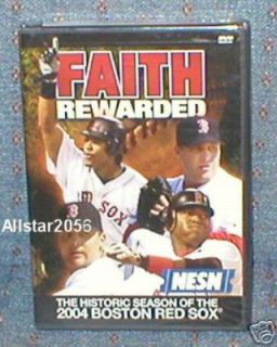 2004 Boston Red Sox Championship DVD NESN Faith Rewarded World Series 