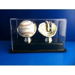 NEW Golden Glove Ball Case Double Holder Sports Memorabilia Display 