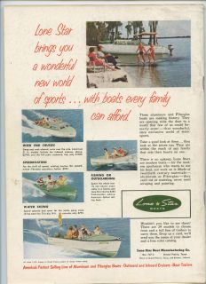   Badminton 1955 Thunderbird Ad Lone Star Boat Ad Branch Rickey