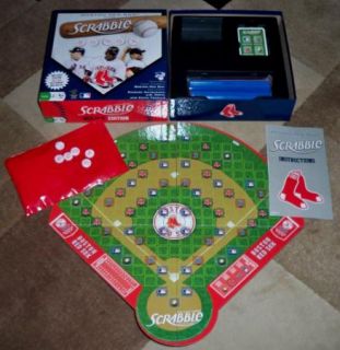 MLB Boston Red Sox Scrabble Crossword Game Complete Excellent