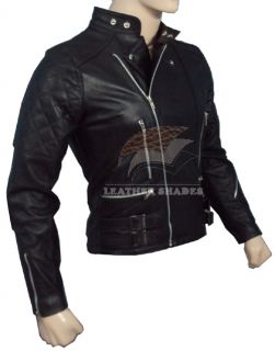 Vintage Bikers Leather Jacket Black Racer Punk Brando