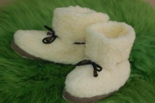 Womens Classic Sheepskin Winter Wool Botts Sheepskin Slippers 