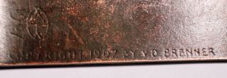 Antique VD Brenner Bronze Plaque Cent Portrait Abraham Lincoln Dated 