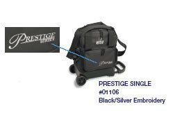 BSI Prestige Single 1 Roller Bowling Ball Bag Silver