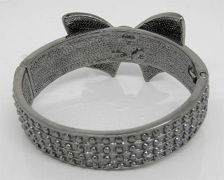 Elegant Bow Bracelet Bangle w Swarovski Crystal B261