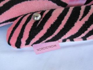  Hangers Plush Tiger Striped Animal Print Pink Ribbon Lot of 