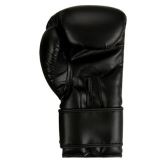 BOXING GLOVES KICK BOXING MMA PUNCH BAG SPARRING LEATHER BLACK