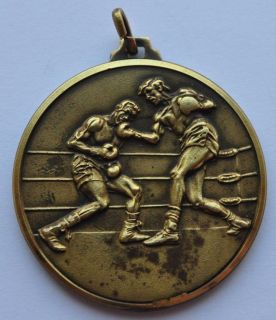 Vintage Boxing Championship Blank Award Medal Bronze