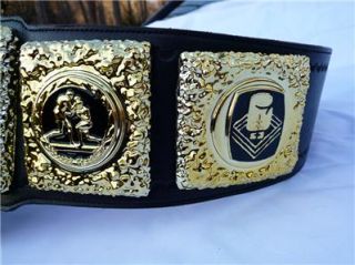 boxing championship title belt real leather new