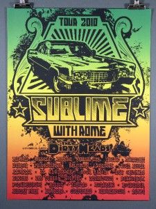 Sublime with Rome 2010 Tour Poster with The Dirty Heads