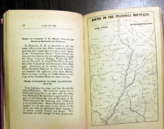RARE Bradlees Pocket Guide White Mountains NH 1862 Map