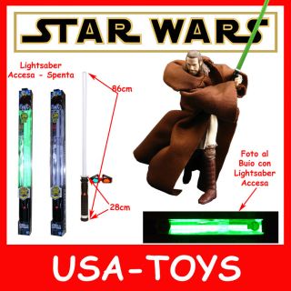 Star Wars Hasbro Qui Gon Jinn Green Ultimate FX Lightsaber Guerre 