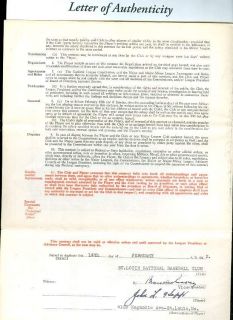 Branch Rickey Autograph 1942 Contract Signed JSA