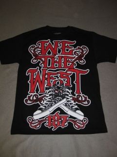 We The West Westcoast 187 Inc Shirt Black Red Tee Short Sleeve Tshirt 