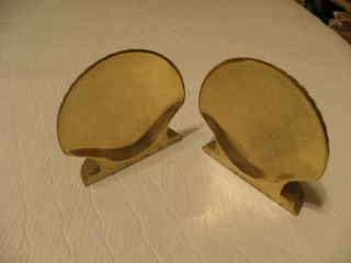  Brass Clam Shell Bookends