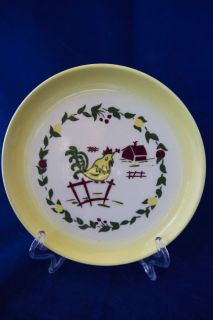 Vintage Brock of California Yellow Rooster Small Plate