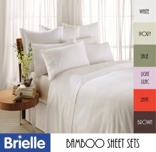 Brielle 100 Bamboo 4pcs Sheet Set 2pcs Pillowcase Set or 1 Body 