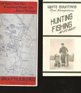 Pair of Vintage NH Brattleboro VT Travel Brochures