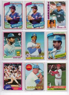 135 Card Vintage Baseball Superstar Lot VG EX Cond Uniform 1964 86 