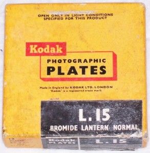 Vintage One DOZ Kodak Glass Bromide Lantern or Photograhic Plates 