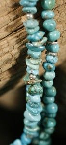 Native American Tiered Turquoise Sterling Bead Necklace