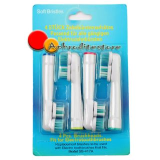 4pcs Replacement Toothbrush Heads for Oral B Braun 8000