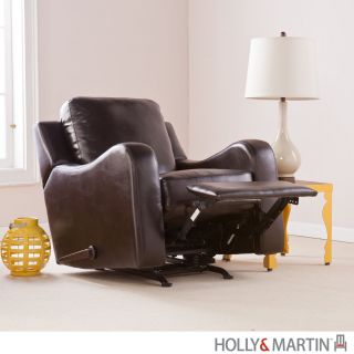 Braxton Chocolate Leather Rocker Rocking Recliner Chair Holly Martin 