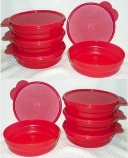 Tupperware Microwave Hot Breakfast Cereal Soup Pasta 8PC Double Bowl 
