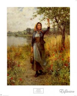 Daniel Ridgway Knight Brittany Girl Oil Painting Repro